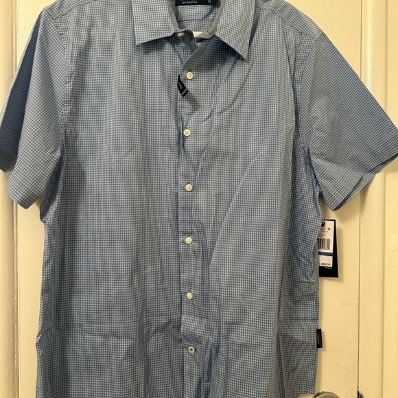 Nautica Slate Blue Short-Sleeve Shirt Classic Fit - Picture 1 of 6